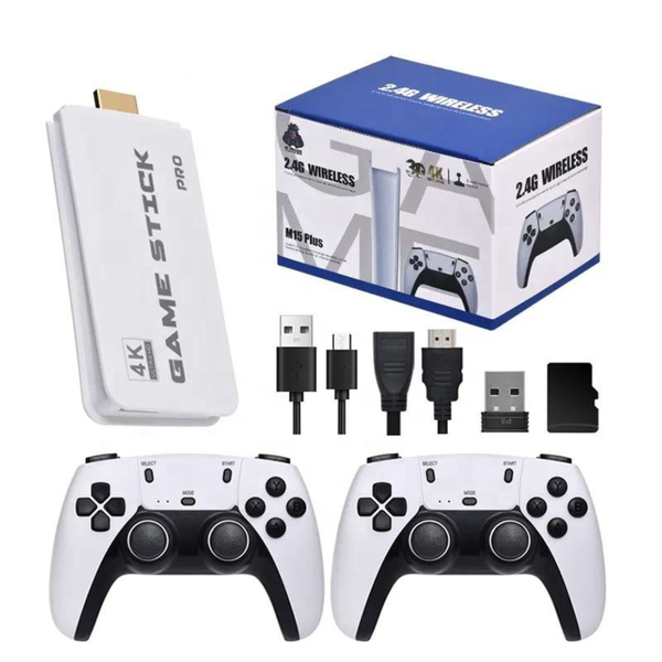 HOG Original M15 4k Game Stick – 64GB Built-in | Dual Wireless Controllers | 20,000+ Games