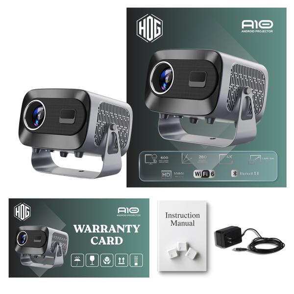 HOG A10 Android projector support 4k smart home cinema portable projector